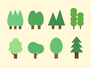심플한 나무 아이콘 컬렉션