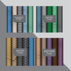 Seamless Geometric Pattern Collection with Bold and Modern Textures .