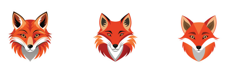 Cute Animals icon set in color pastel tones ,Cheerful domestic animals symbols ,Hand-drawn vector icon set - Cute animals with big eyes.