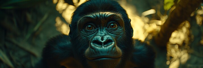 Obraz premium Close-up of a Gorilla's Face