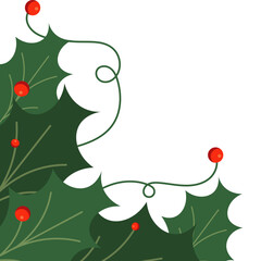 Christmas Leaves Corner