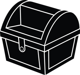 Treasure Chest Silhouette Icon