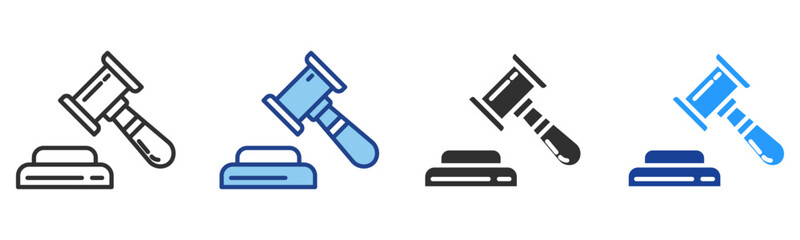 Auction Icon Multiple Style Vector Collection 