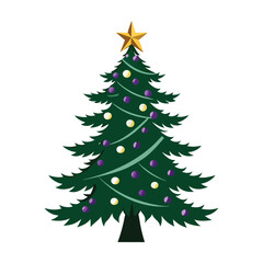 christmas tree on white background