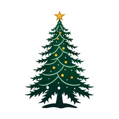 Fototapeta premium christmas tree on white background