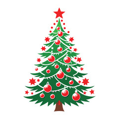 christmas tree on white background