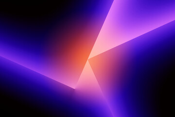 Abstract 3D rendering with geometric shapes and gradient colors