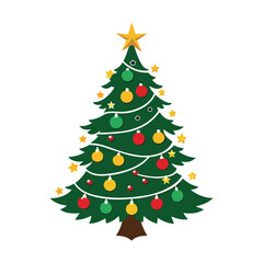 christmas tree on white background