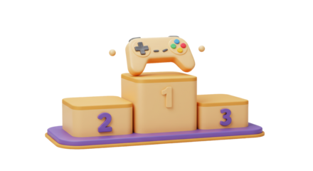 Isolated Game Controller on Winner Podium