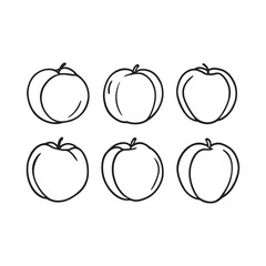 Elegant Apricot Line Art Sketch for Creative Projects