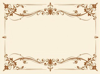 Elegant Art Nouveau funeral flyer with floral border and vintage frame for text placement