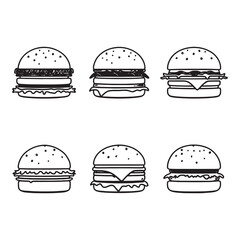 Elegant Cheeseburger Sketch for Modern Food Designs