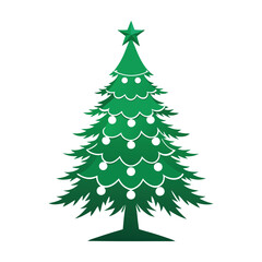 Obraz premium christmas tree on white background