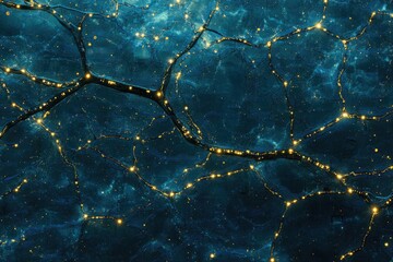 Abstract image depicting a network of glowing pathways resembling a futuristic cityscape or neural network.