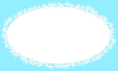 爽やかでカワイイカモミールや花の楕円フレーム★フォトフレームやカードに♫