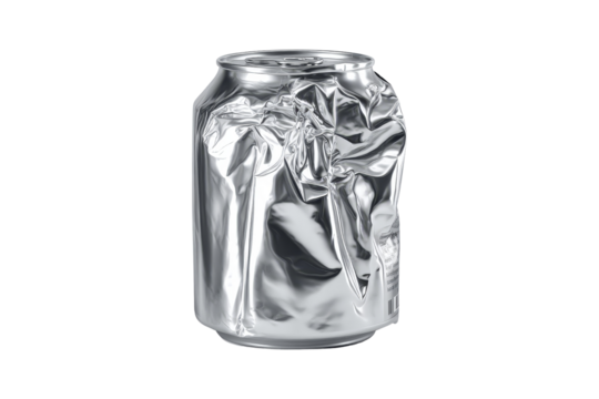Crushed soda can studio photo minimalism