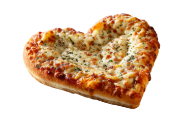 Heart-shaped pizza delight at home kitchen