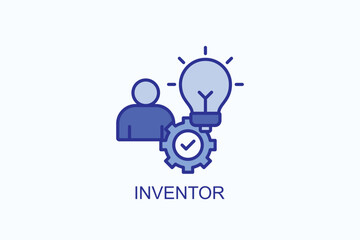 Fototapeta premium Inventor Icon Or Logo Isolated Illustration