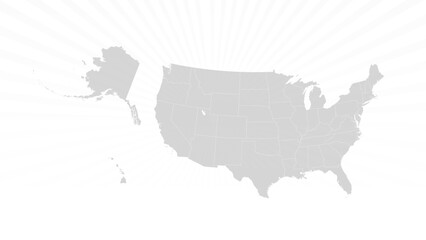USA map Background White grey soft