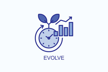 Evolve Icon Or Logo Isolated Illustration