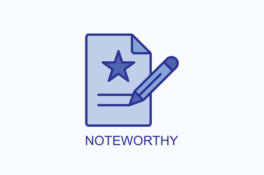 Noteworthy Icon Or Logo Isolated Illustration