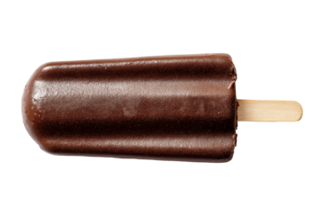 Top view chocolate popsicle indulgence