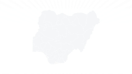 Nigeria map Background White grey soft
