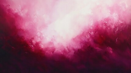 Fototapeta premium Abstract painting featuring a vibrant crimson and white gradient.