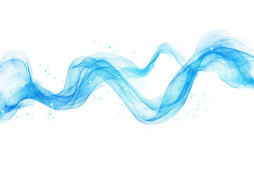 Soft blue light watercolor stain isolated on white perfect for backgrounds or artistic design elements