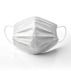 Disposable face mask on white background