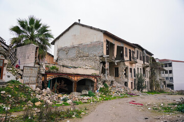 Damaged building in Antakya, Hatay after 6 February 2023 Earthquakes