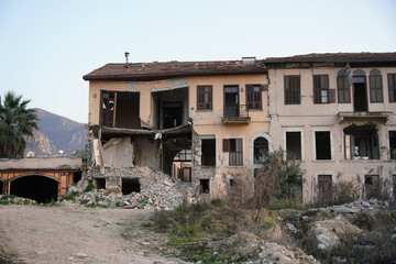 Damaged building in Antakya, Hatay after 6 February 2023 Earthquakes