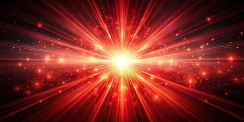 Obraz premium Vibrant red light bursts unpredictably against a dark backdrop, creating an otherworldly atmosphere , abstract