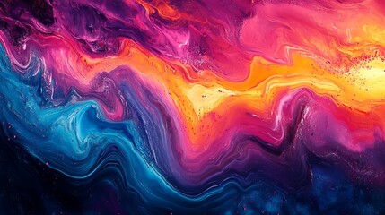 Vibrant Abstract Painting Featuring A Kaleidoscope Of Colors That Evokes Emotion And Imagination