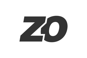 ZO Techno Editable Font Logo For Corporate Branding. Bold, Futuristic Design With Unique Typographic Ideas. Minimal Custom Type And Dynamic Letter