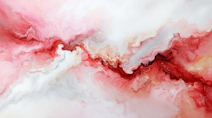 Abstract painting of flowing, blended colors.