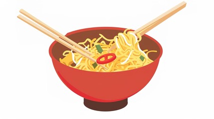 Uncooked instant noodles presented in isolation on a clean white background, showcasing the raw state of this convenient food item that is ready for preparation. The uncooked noodles are visible in th