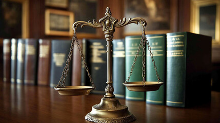 Justice Scales & Books