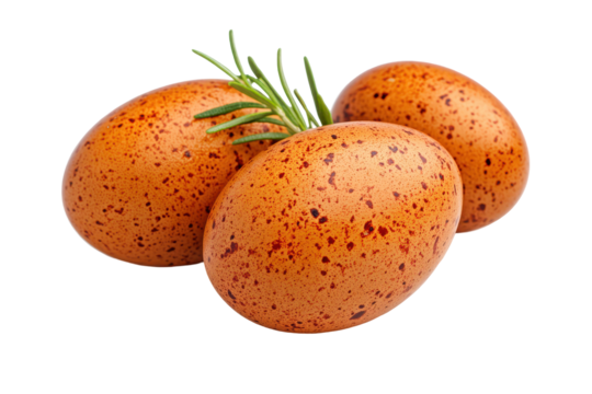 Isolated brown egg on white background in PNG format great for organic food and breakfast graphics