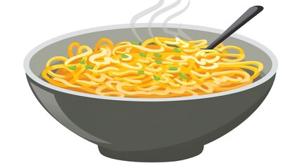 Uncooked instant noodles presented in isolation on a clean white background, showcasing the raw state of this convenient food item that is ready for preparation. The uncooked noodles are visible in th