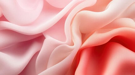 Obraz premium Soft, flowing fabrics in a delicate ombre color gradient.