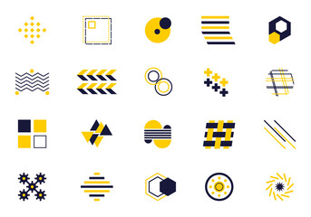 Geometric Memphis Element Set