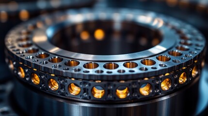 Precision Engineering: A Close-Up of a Complex Metal Bearing