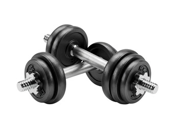 Naklejka premium Adjustable Dumbbells Weight Training Fitness Equipment on Transparent background