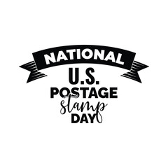 National U.S. Postage Stamp Day. July 1. Holiday concept. Template for background, banner, card, poster with text inscription. Vector EPS10 illustration.