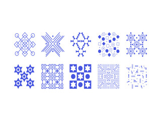 Geometric Pattern Shapes Element Set
