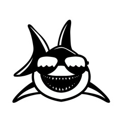 Smiley cute shark cartoon