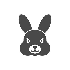 Obraz premium Bunny Icon: A minimalist design of a bunny, with a simple, clean aesthetic, perfect for conveying themes of nature and the outdoors.