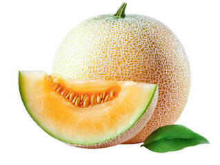 cantaloupe melon slice - ripe summer fruit