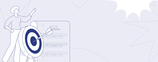 Obraz premium Virtual characters social communication concept business flat vector hand drawn illustration 